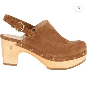 NWOB | Frye Jessica Slingback Clog In Walnut | Brown Suede | Size 10 | Womens